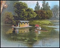 a house boat 
image received at Christmas -  89 kb