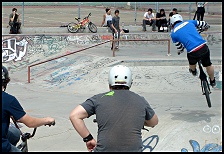 hanging out at
 a skate park in
south Edmonton.  (323  kb). 